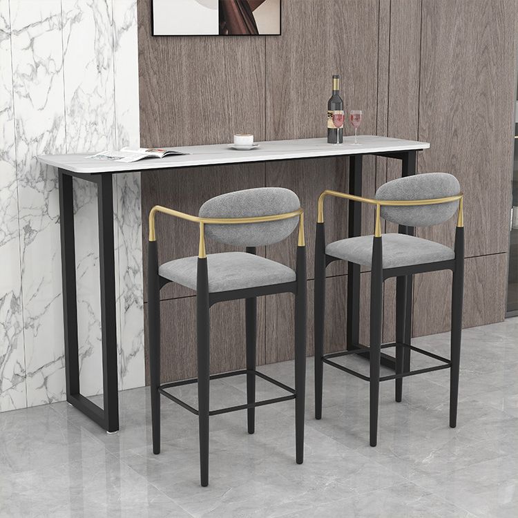 Rectangle Pub Table Contemporary Style Bar Table for Small Places