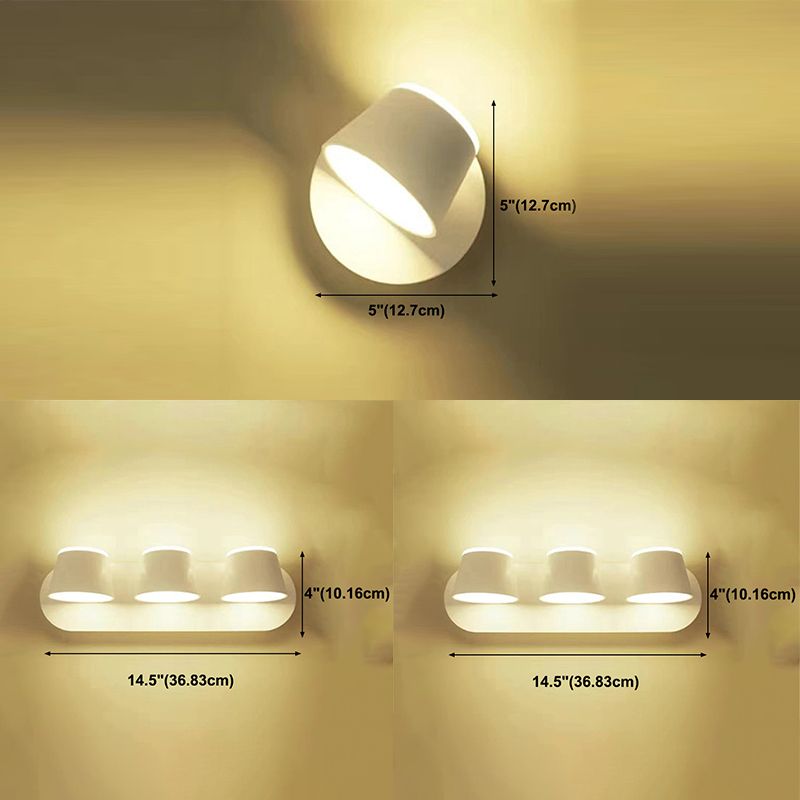 Modern Style Wall Mount Light LED Wall Sconce Light with Plastic for Living Room
