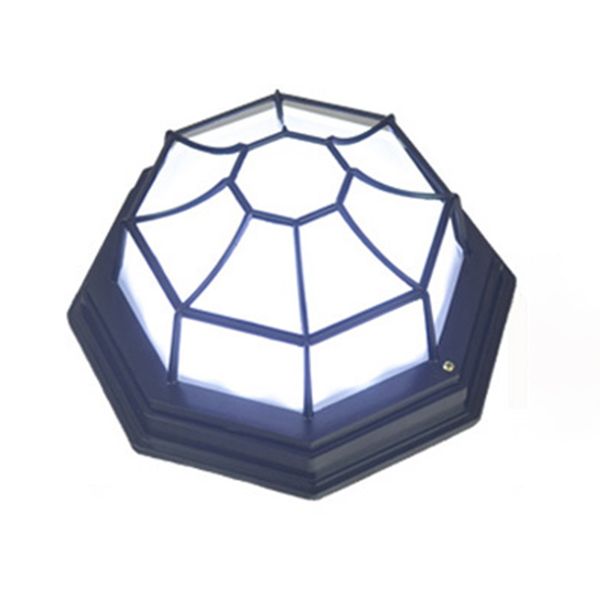 Octagonal Flush Mount Light Traditional Waterproof Ceiling Light with Glass Shade