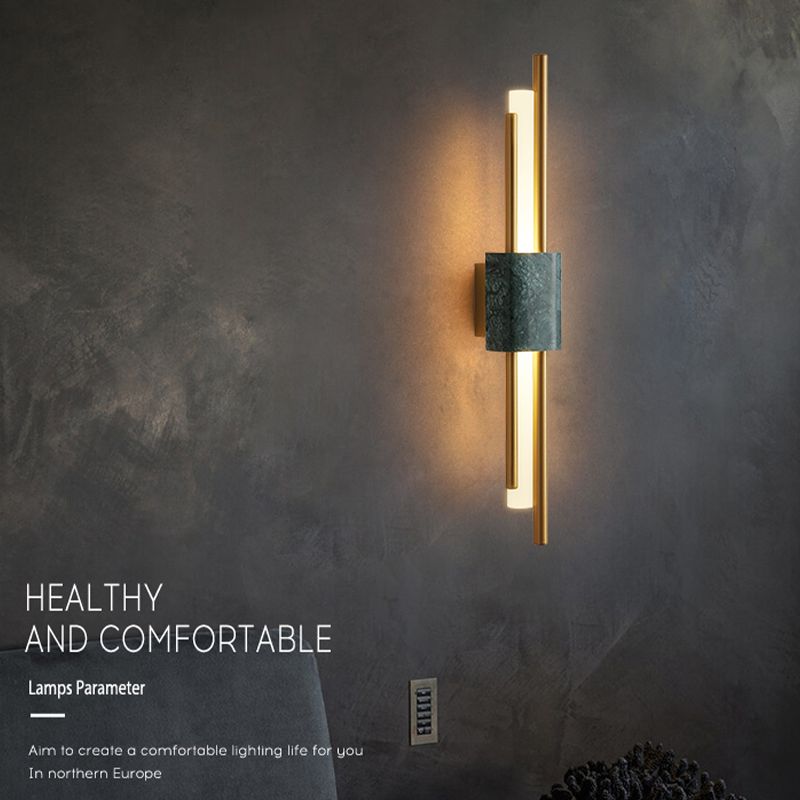 Moderne Marmorwand LED LED WALS MOTTED LEIGENTE