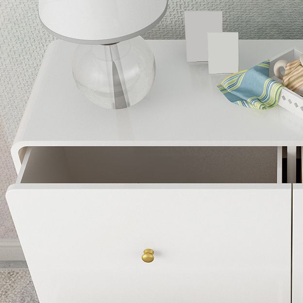 Modern Accent Chest with Iron Base and Solid Wood Soft Close Chest