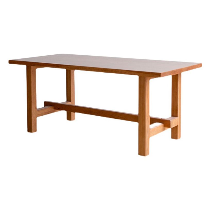 Rectangle Trestle Dining Table Modern Wood Table for Dining Room