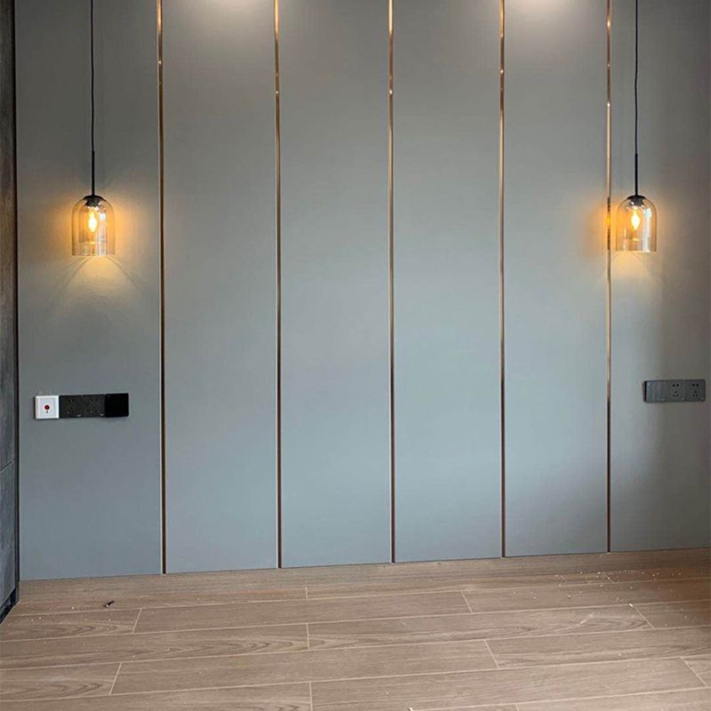 Lampe suspendue à la cloche artistique moderne avec une teinte en verre double en verre