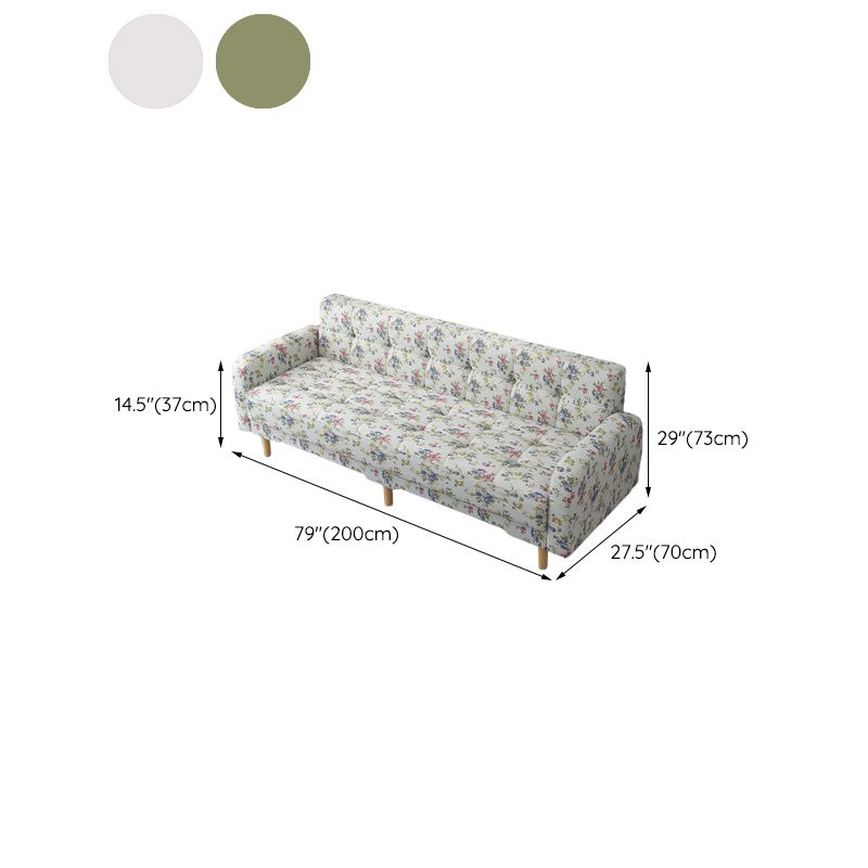 Industrial Living Room Settee Square Arm Biscuit Back Seating