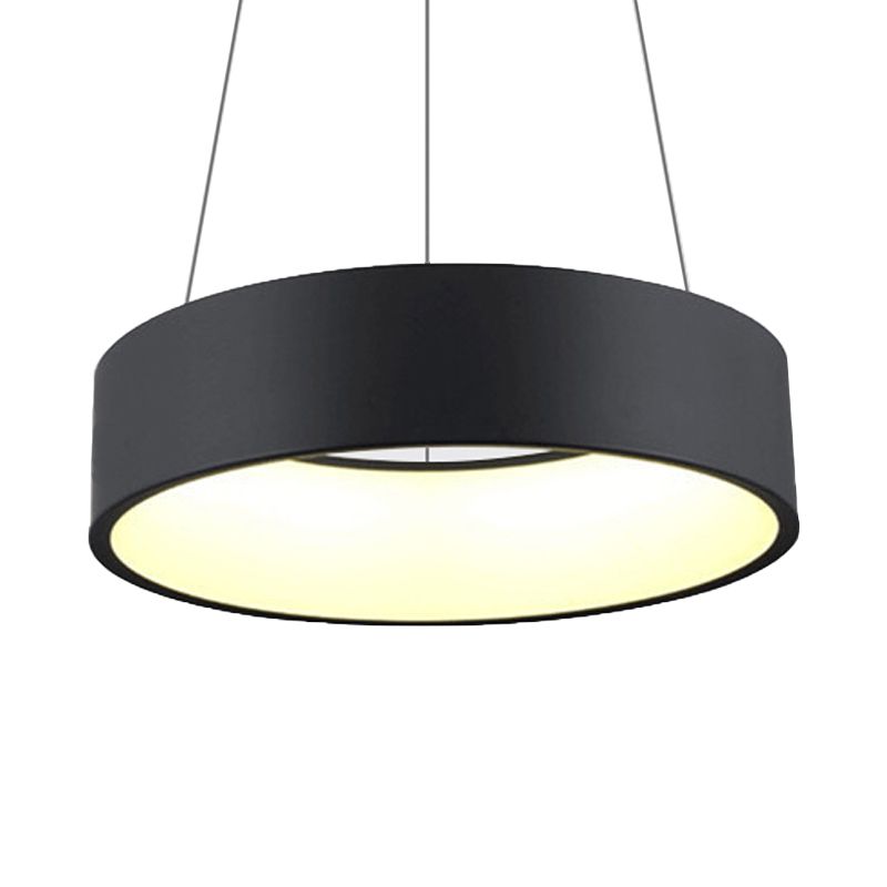 18 "/23,5" /31,5 "Dia ANELLO LUCE MIMINALISTA MIMINALISTA METALE BIANCA/GRIGIO/NERA LADGLITURA PENDANTE LED integrata per sala da pranzo