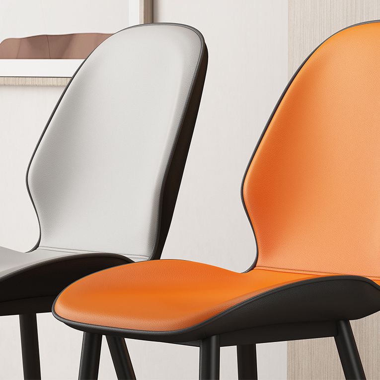 Upholstered Contemporary Restaurant Side Chair Parsons Matte Finish Dining Chair
