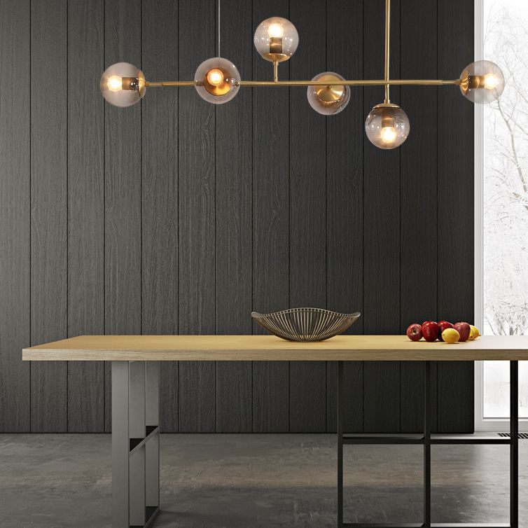 Dinning Spherical Dinning Illing Fixture Glass Glass Style Island Chandelier Light