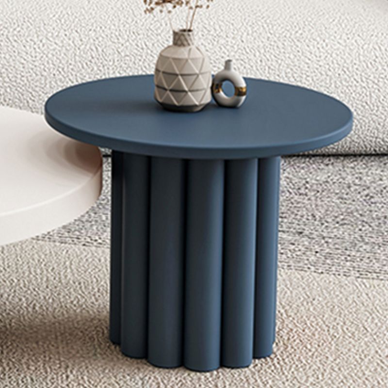 Pedestal Round Coffee Table Set Modern Minimalist Cocktail Table