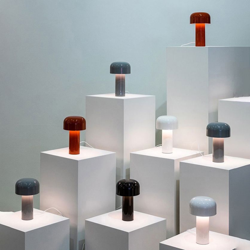 Metal Mushroom Table Light Minimalist Style LED Night Table Lamp