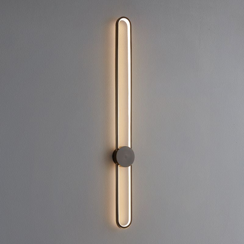 Lineare Form Metall Wandleuchten moderner Stil 2 Leichter Wandleuchten