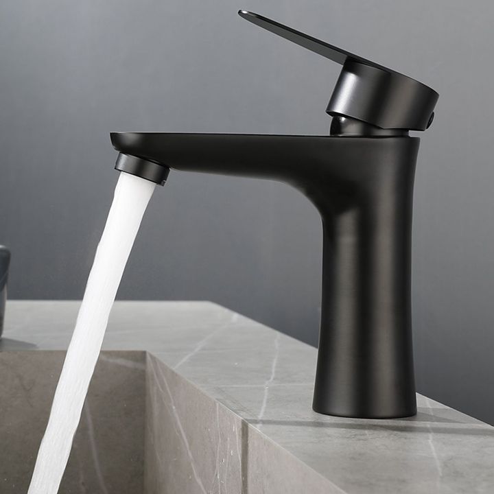 Water Hose Sink Faucet Stainless Steel Single Lever Handle Bathroom Faucet