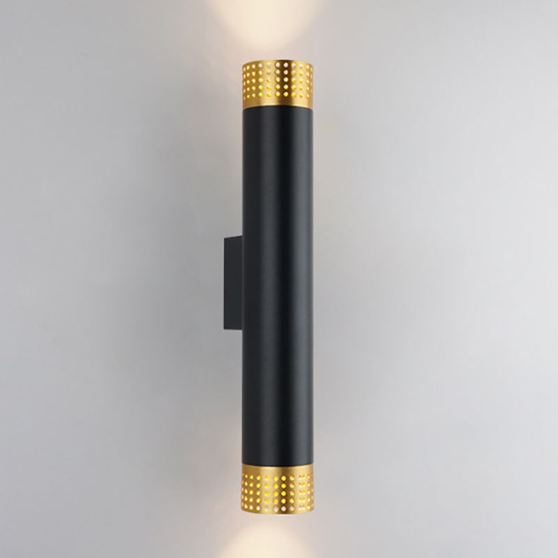 2 Lights Cylinder Wall Lights Modern Style Metal Wall Mounted Lamps