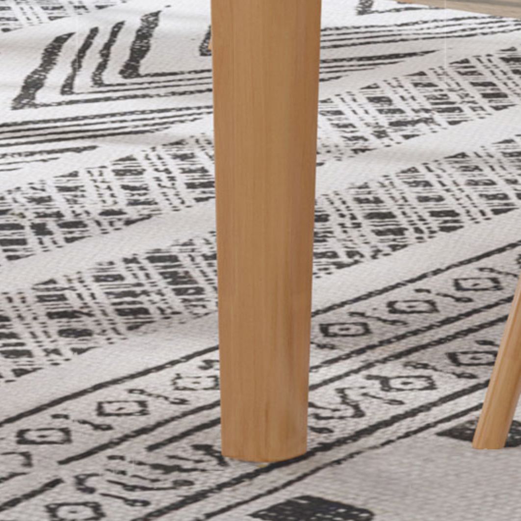 Moderne eettafel van rubberhout, ronde tafel met 4 poten voor eetkamer