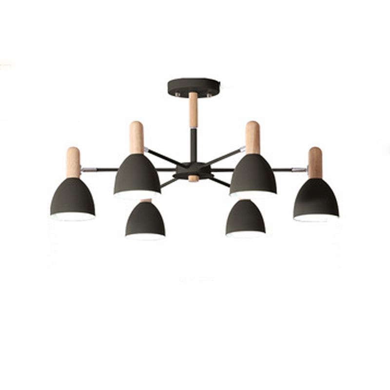 Multi -lichten conische hangende verlichtingsarmaturen moderne stijl metalen plafond kroonluchter
