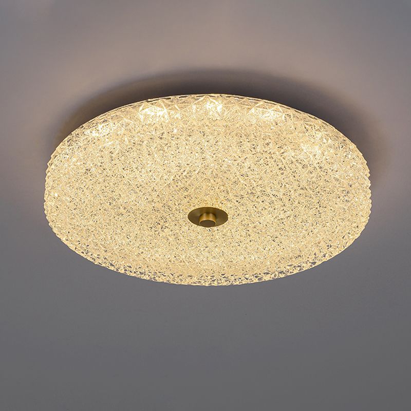 Nordic Style Ceiling Light Round Shape Ceiling Lamp with Glass Shade for Bedroom