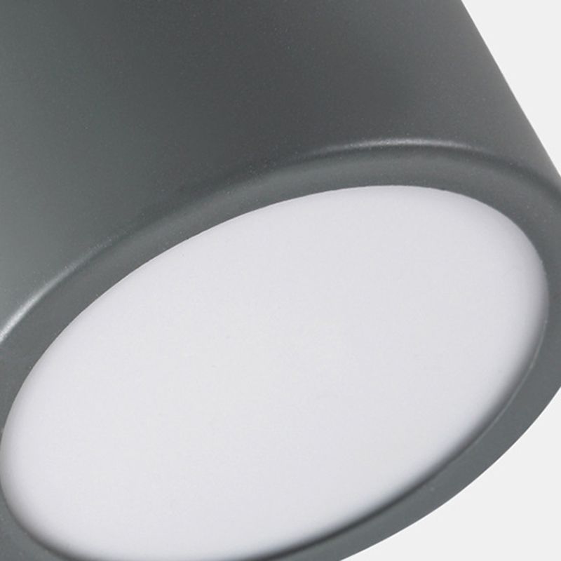 Luz empotrada de madera de aluminio con forma de tambor, luz empotrada de estilo Simple para galería de sala de estar