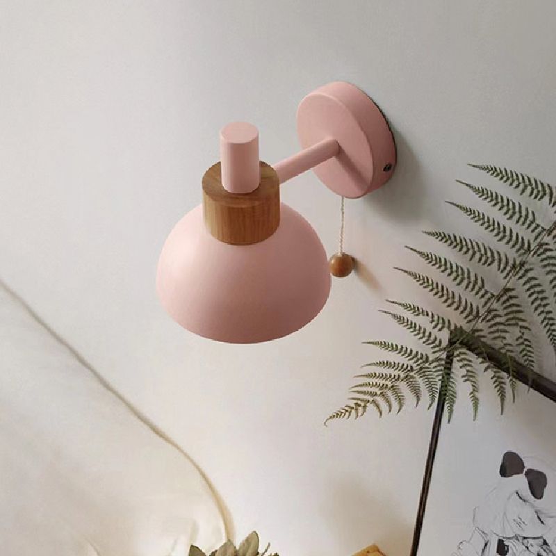 Metal Dome Shape Wall Sconce Modern Style 1 Light Wall Light Fixture