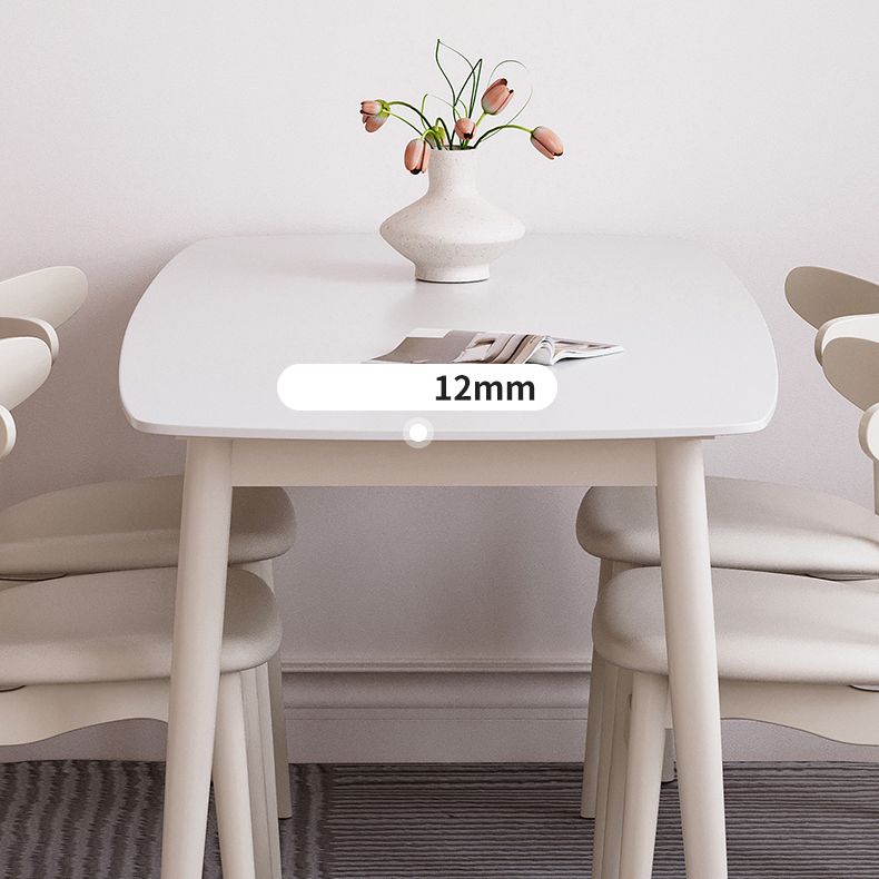 Modern Style 1/4/5/7 Pieces Dining Room Table Rectangle Stone Furniture in White