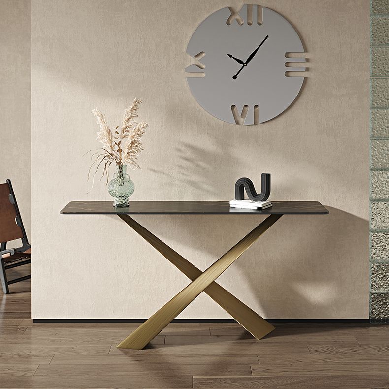 16 inch Wide Modern Console Table Rectangle Stone Sofa Console Table