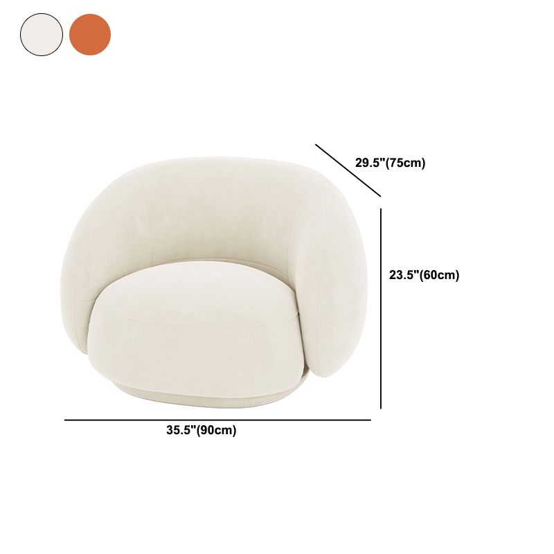 Contemporary 23.62 " H Velvet Slope Arm Sofa for Living Room