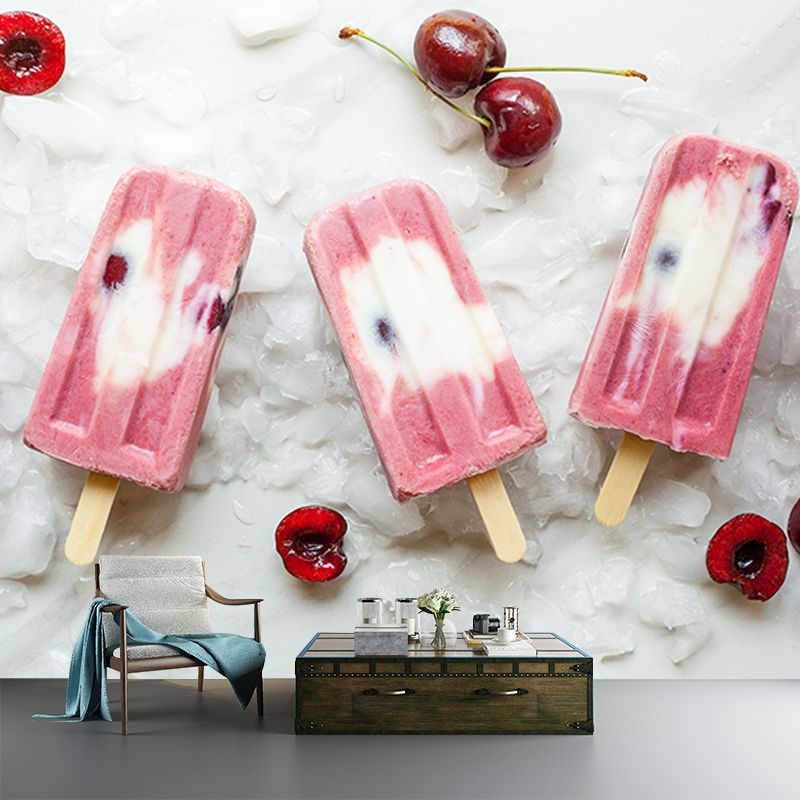 Wallpaper Dessert Pattern Resistant Mural Environment Friendly Sleeping Room Wall Mural