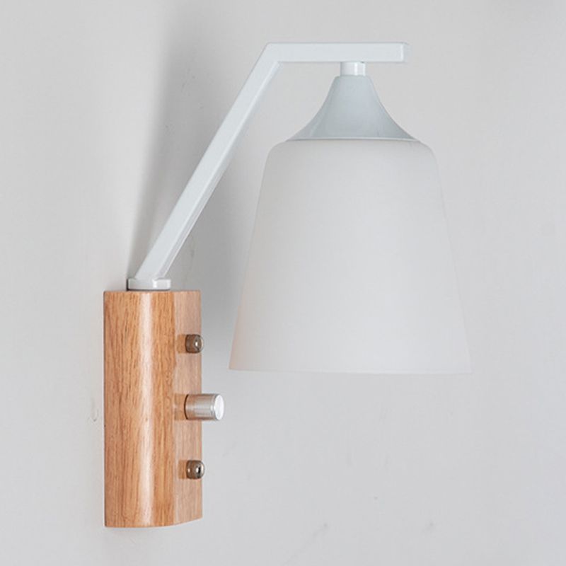 Glass Wall Light Fixture Modern Style Wall Lamp for Living Room