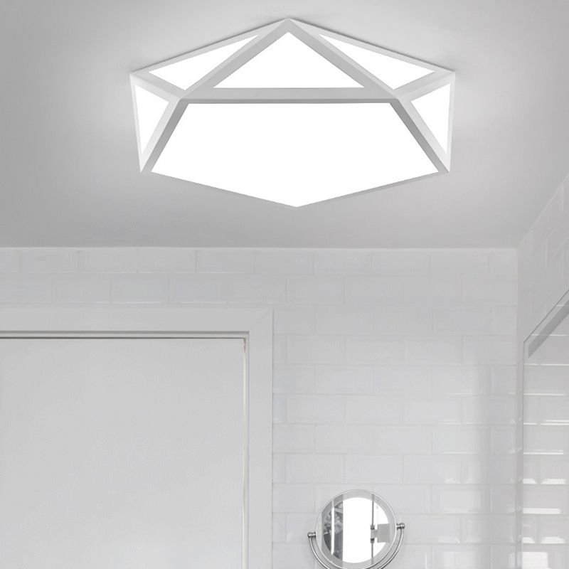 Nordic Colorful Ceiling Light Metal Geometric Flush Mount Light for Living Room