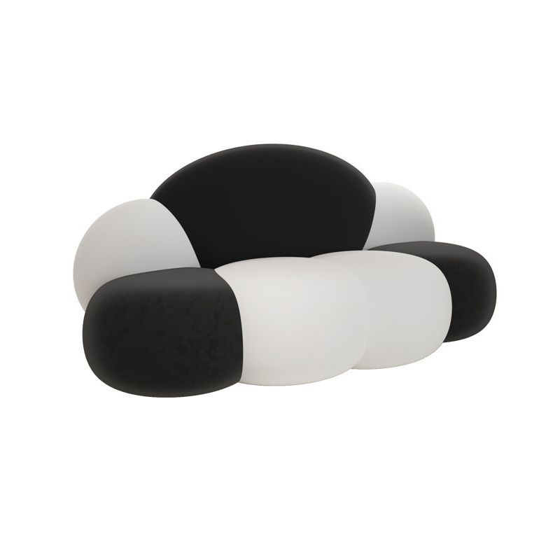 29.53" Wide Polyester Blend Curved Sofa Cloud Shape Armless Sofa