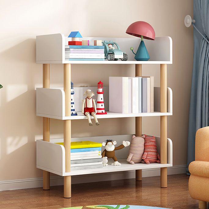Open Back Modern Style Bookshelf Wood Bookcase for Study Room