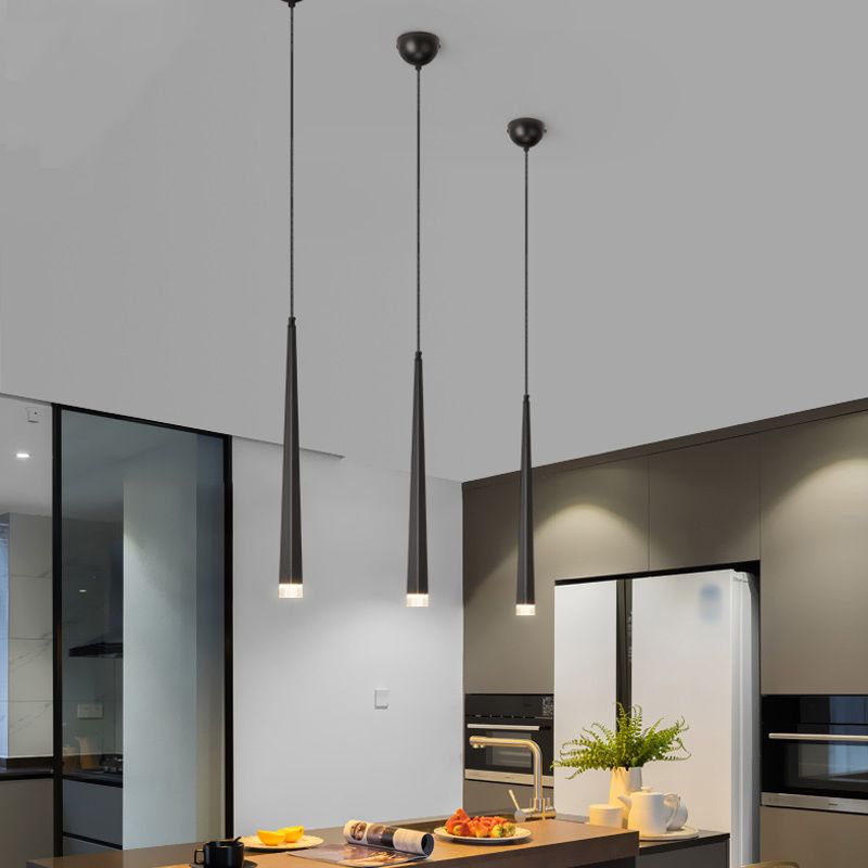 Geometry Shape Metal Hanging Lights Modern Style Hanging Light Fixtures in Black