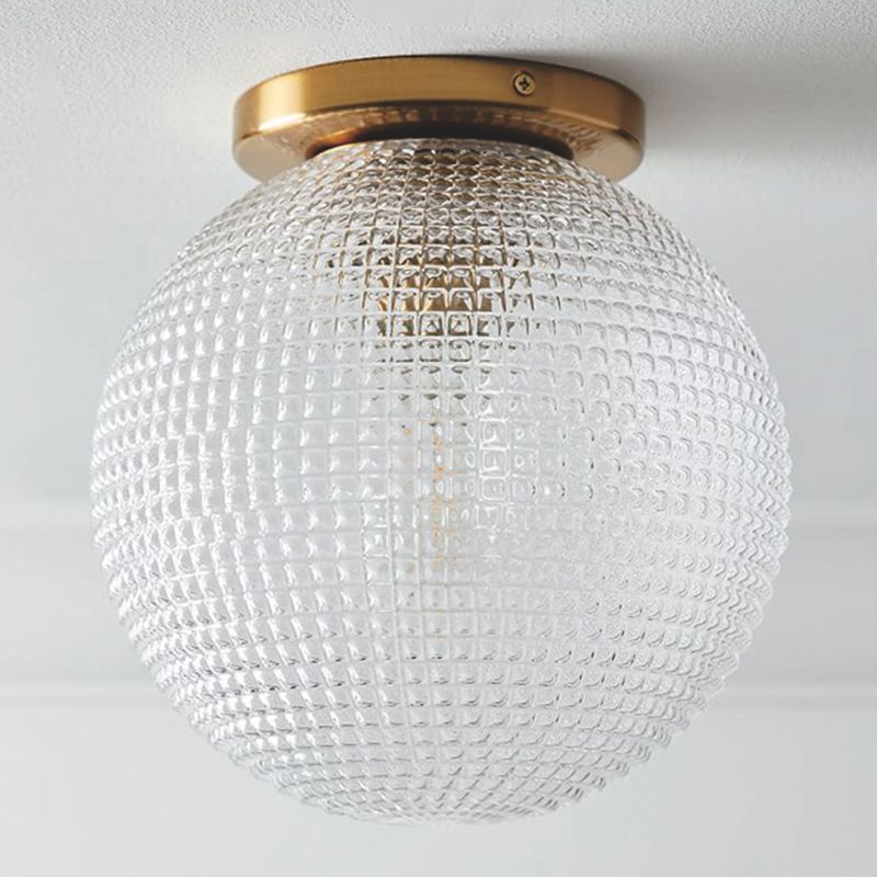 Glass Global Ceiling Flush Mount Light Nordic Style Gold Ceiling Light