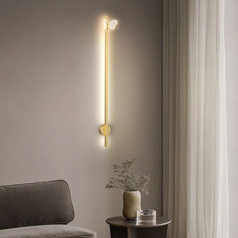 Strip Shape Wall Mount Light Butterfly LED Wall Light with Acrylic Shade for Bedroom