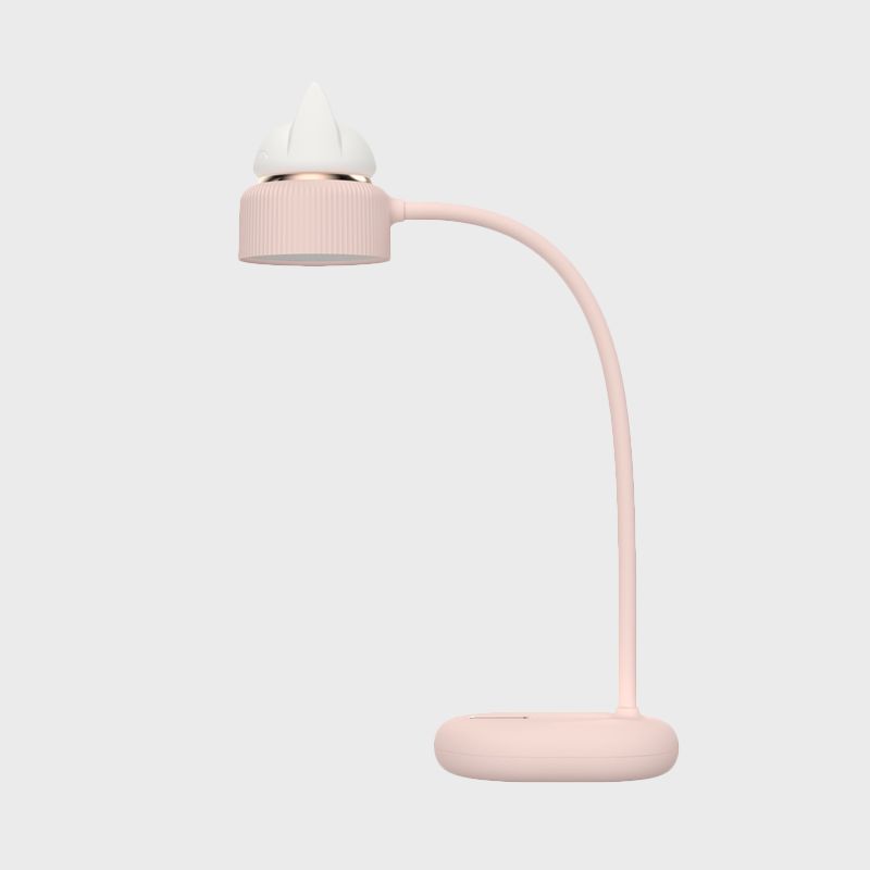 Wit/roze/groene kat roterende tafellamp Kinderen Plastic USB Oplaadbaar LED -nachtkastje Licht
