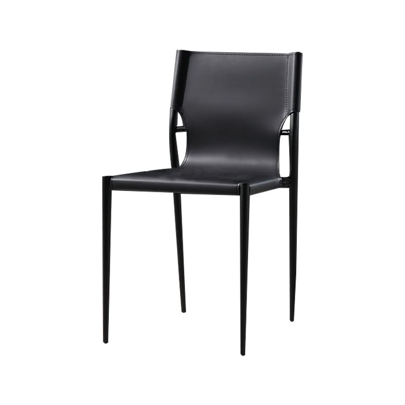 Silla de estilo moderno, sillas sin brazos con patas de metal para cocina