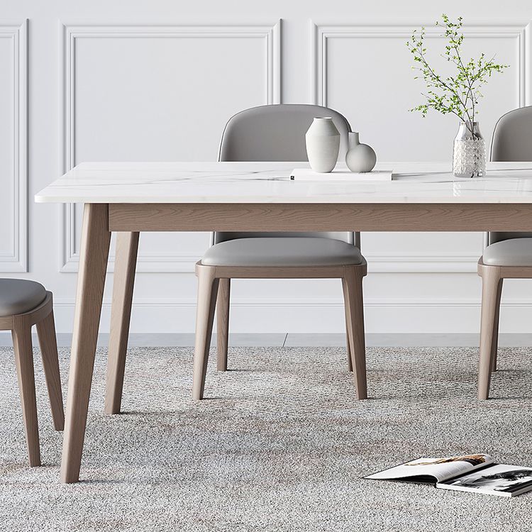 Medieval Modern Sintered Stone Top Table for Restaurant Rectangle Table with 4 Legs