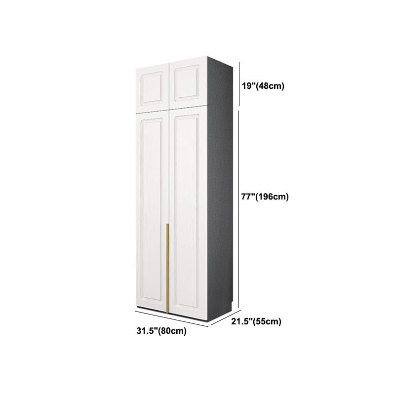 Modern Style Wardrobe White Colour Wooden Wardrobe Closet with Drawer