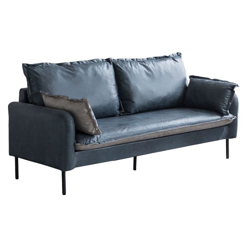 Contemporary Square Arm Sofa Standard Sofa with Pillows for Living Room, Apartment