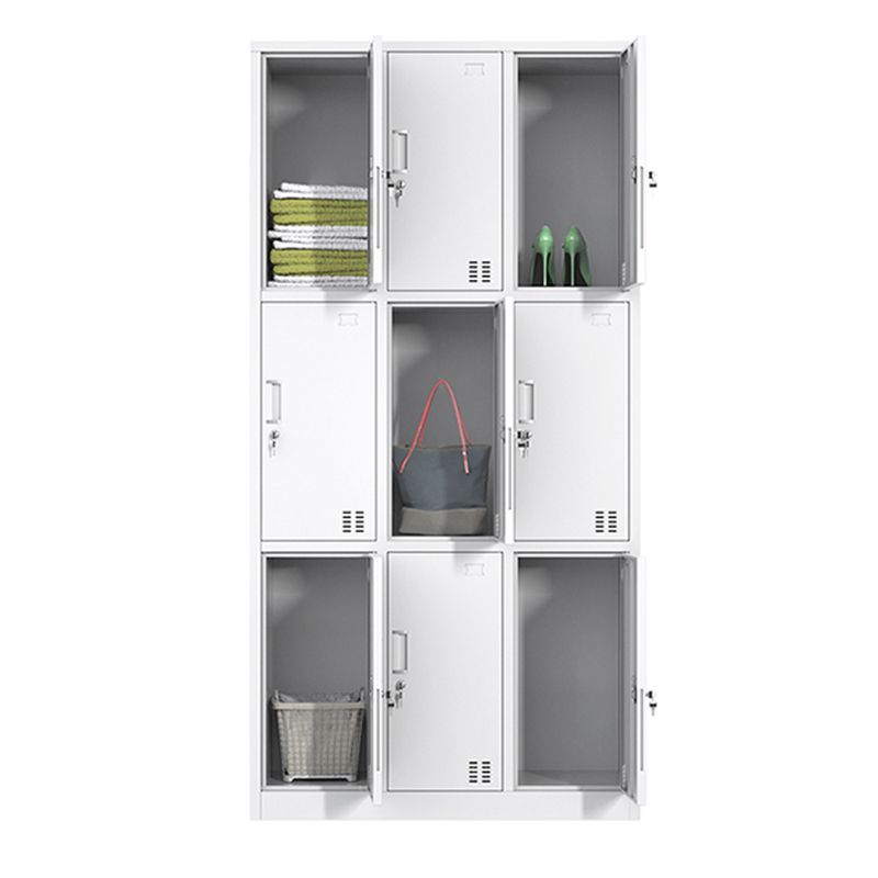 Metal Contemporary Cabinet for Home White Steel Storage Cabinet