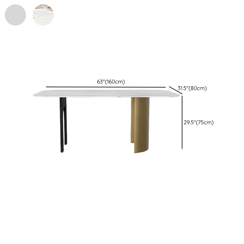Nordic 1/4/5/6/7 Pieces Dining Set Rectangle Stone Dining Table for Kitchen Dining Room