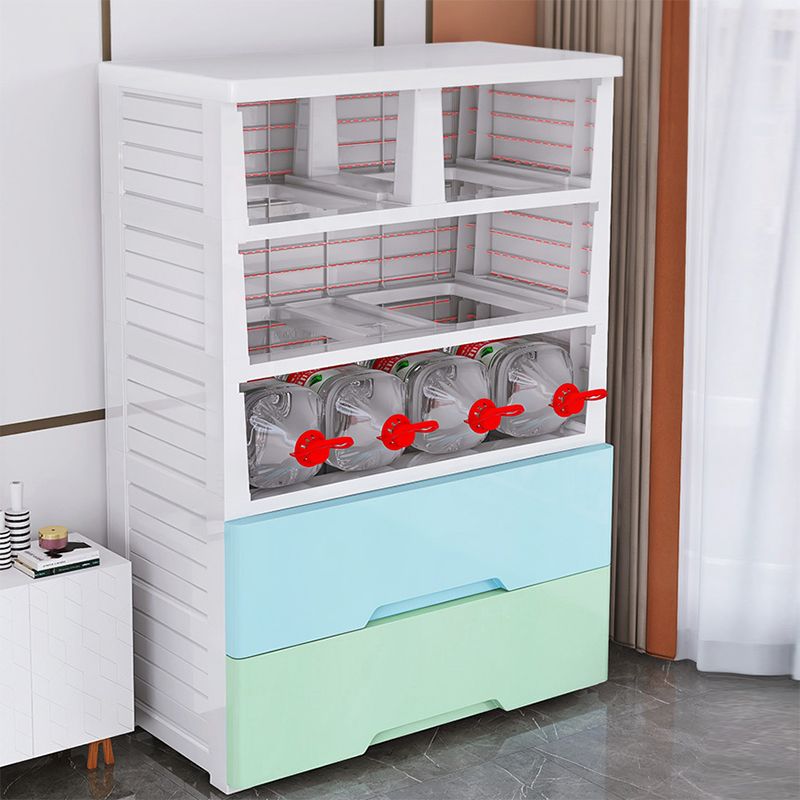 Modern Style Plastic Wardrobe Home Storage Wardrobe with Drawers