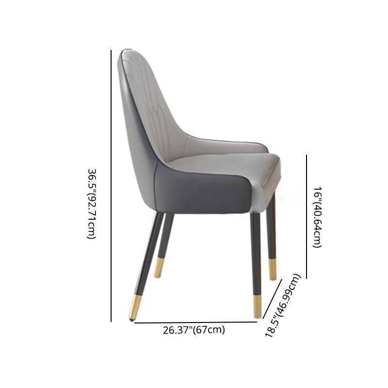 Modern Sintered Stone Rectangle Dining Room Table with Microfiber Leather Chairs for Home