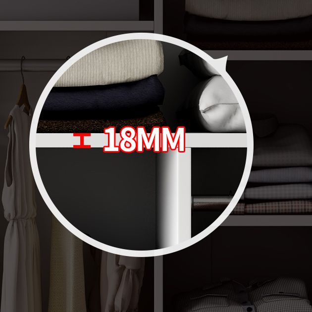 White Colour Wooden Wardrobe Contemporary Style Wardrobe Closet with Drawer