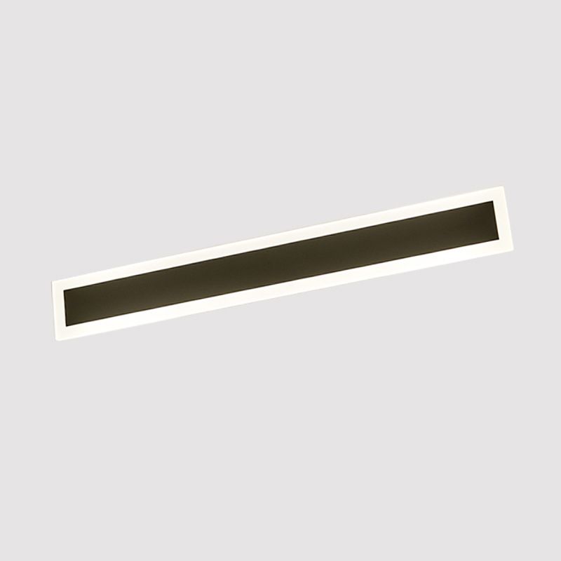 Linear Shape Metal Wall Light Modern Style 1 Light Wall Lighting Fixtures in Black