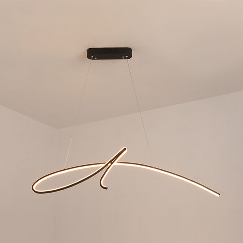 Lineare Form Island Light Modern Style Metal 1 Light Island Lighting