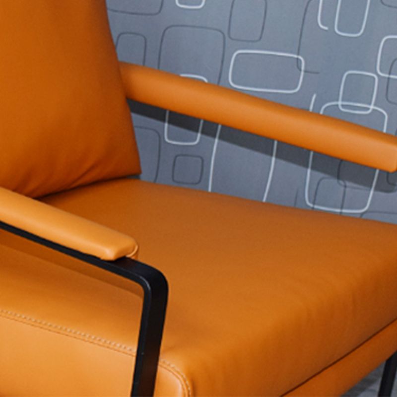 Bonded Leather/Linen Arm Chair 27.5 "L x 34.2"W x 31.4"H Arms Included Chair