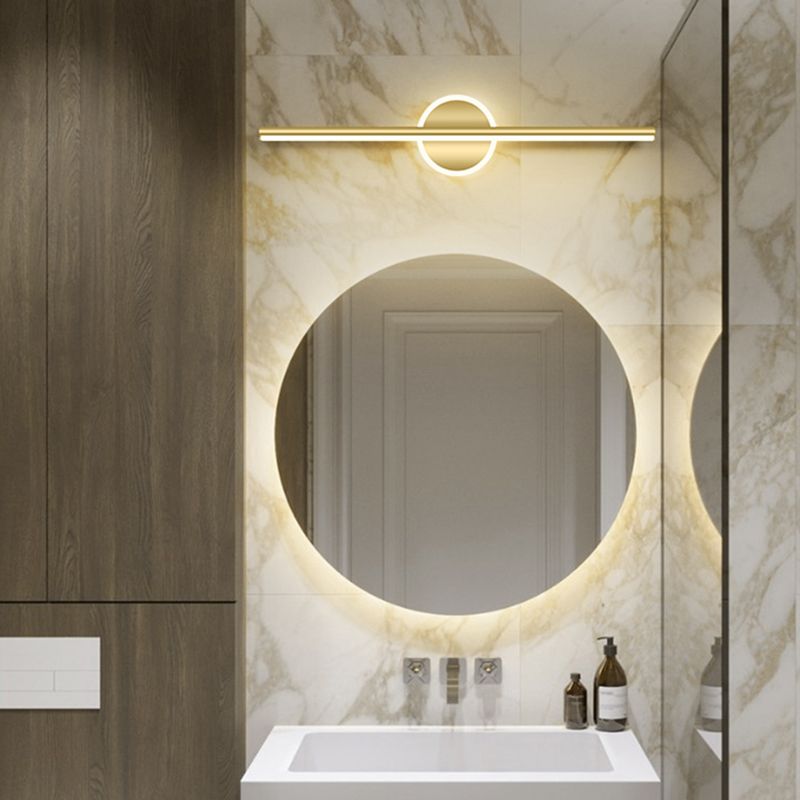 Goldene LED -Waschtischleuchten modernistischer Spiegel vordere Beleuchtung mit Silikonschatten