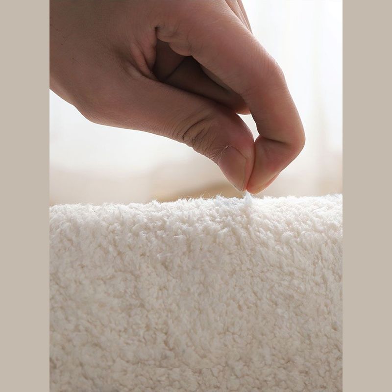 Beige Living Room Carpet Modern Plant Pattern Area Rug Polyester Non-Slip Backing Rug