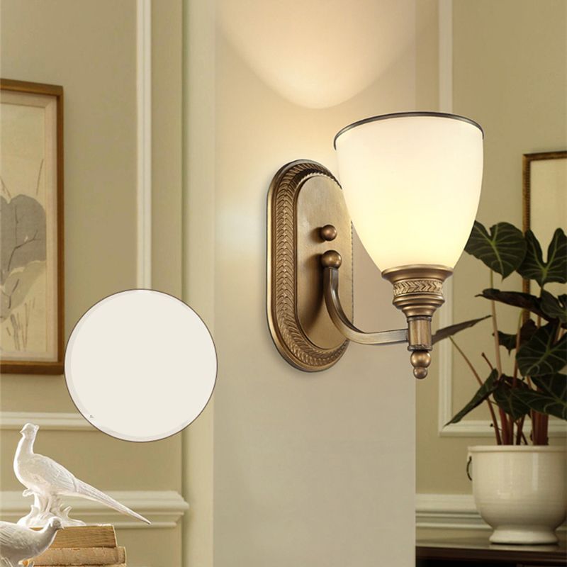 1 Light Bell Wall Mounted Light Fixture Industrial Style Metal Wall Sconce Lights