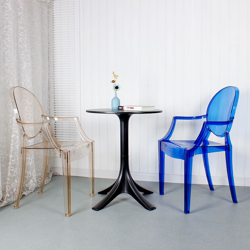 Chaises de restauration de cuisine de style contemporain chaises latérales de bras en plastique