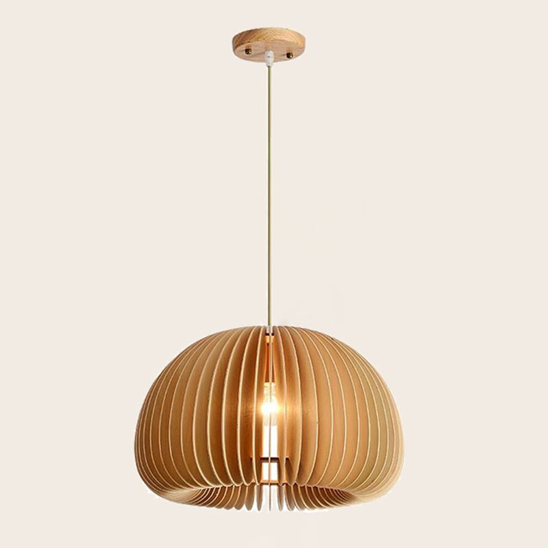 Kürbis hängende Decke Licht Holz modern